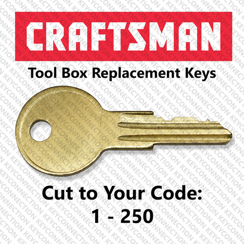 Craftsman toolbox key cut - key,