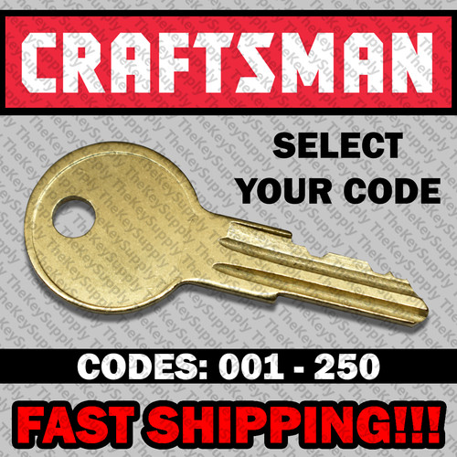Craftsman tool box key cut - tool,